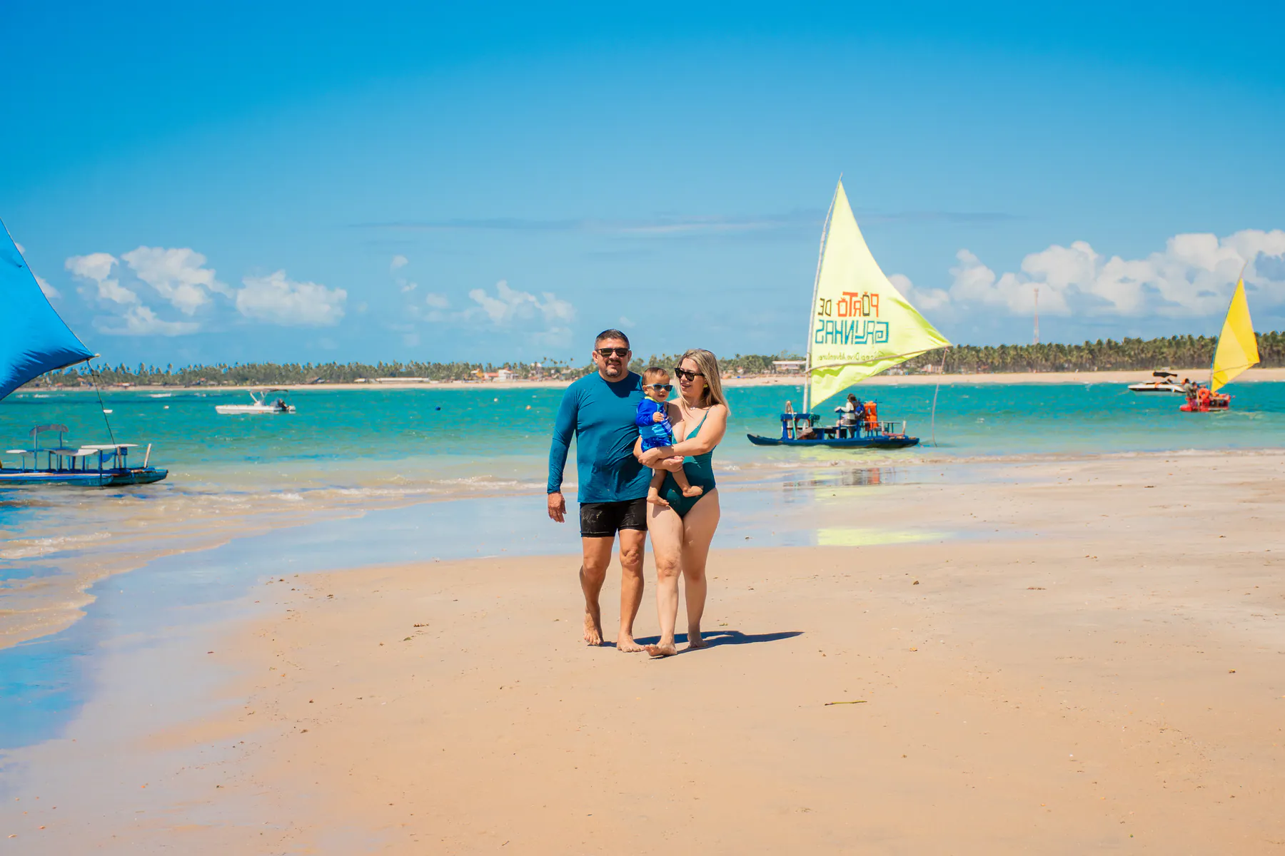 Ensaio na praia em paisagem